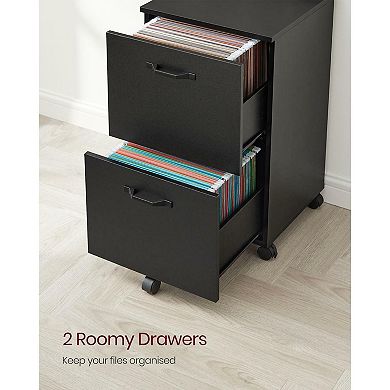 Industrial File Cabinet With 2 Drawers, Rolling Office Filing Cabinet With Wheels
