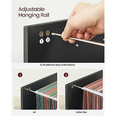 Industrial File Cabinet With 2 Drawers, Rolling Office Filing Cabinet With Wheels