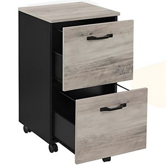 Industrial File Cabinet With 2 Drawers, Rolling Office Filing Cabinet With Wheels