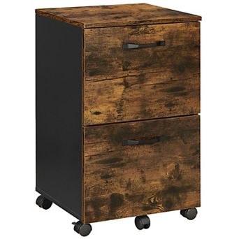 Industrial File Cabinet With 2 Drawers, Rolling Office Filing Cabinet With Wheels