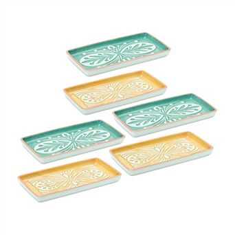 Ornamental Ceramic Tray (Set Of 6)