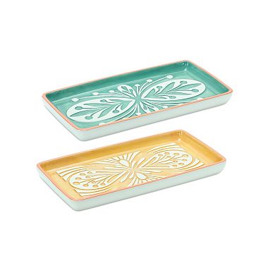 Ornamental Ceramic Tray (Set Of 6)