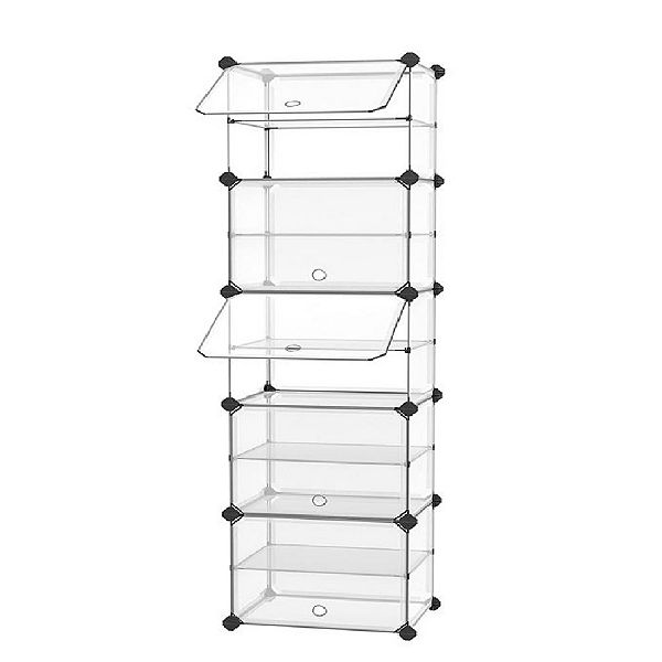 10slot Storage Organizer Unit With Doors, Portable Cube Storage Organizer