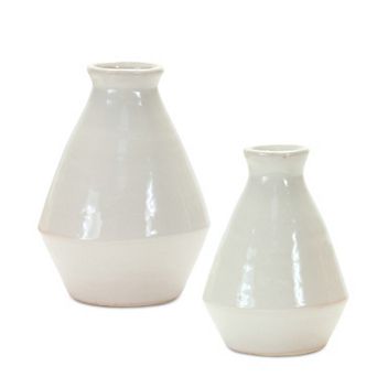 Modern Terra Cotta Tapered Vase (Set Of 2)