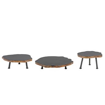 Tree Disc Pedestal Tray (set of 3)