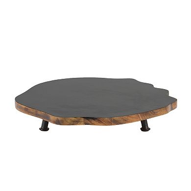 Tree Disc Pedestal Tray (set of 3)