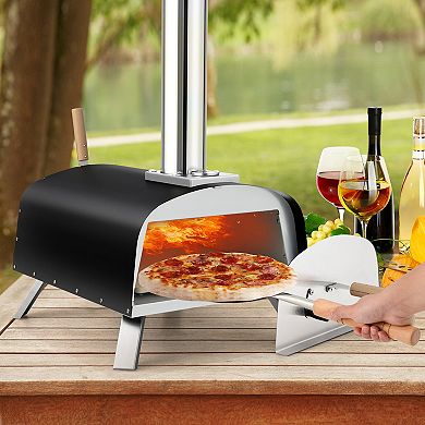 Portable Multi-fuel Pizza Oven With Pizza Stone And Pizza Peel