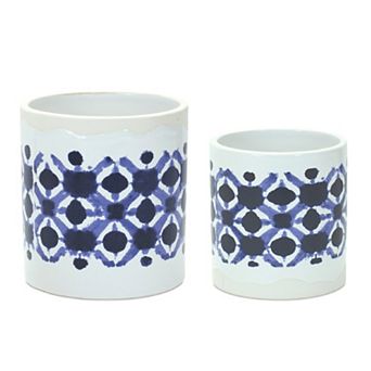 Tie-dye Print Ceramic Pot (set of 2)