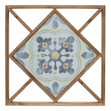 Framed Ornamental Wall Tile (Set of 2) 14.25"SQ