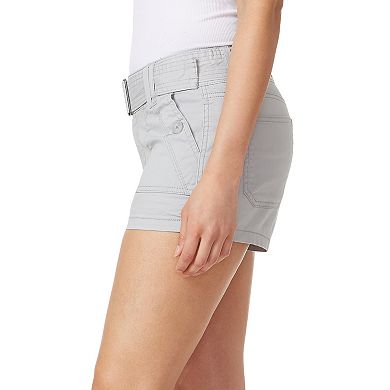 Juniors' WallFlower Low Waisted Belted Shorts