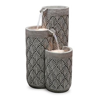 Stone Cascading Bowl Fountain 25.5"h