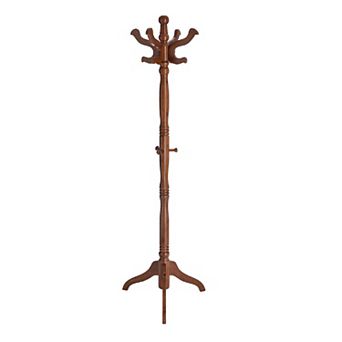 Coat Rack Free Standing W/11 Hooks, Wooden Hall Tree Coat, Hat Tree Coat Holder