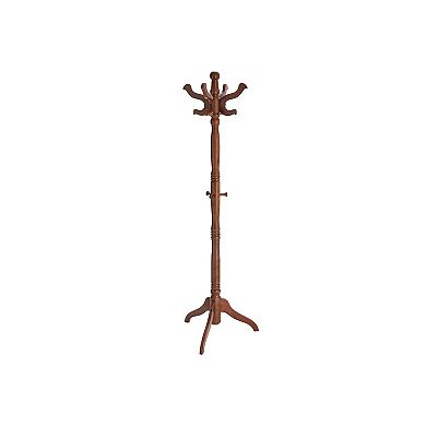 Coat Rack Free Standing W/11 Hooks, Wooden Hall Tree Coat, Hat Tree Coat Holder