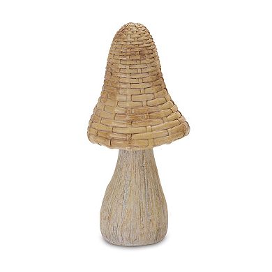 Wicker Mushroom Décor (set Of 3)