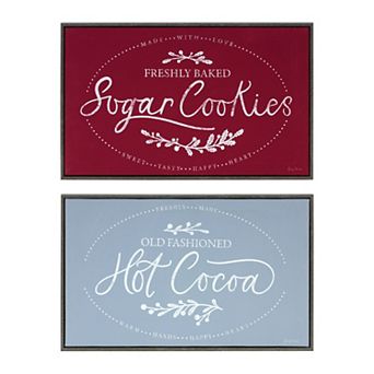 Winter Cookies And Cocoa Wall Sign (set Of 2)