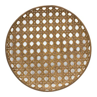 Large Round Wicker Tray 26"d