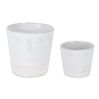 Porcelain Face Planter (Set Of 2)