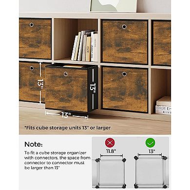 Foldable Storage Organizer Boxes, Storage Cubes, Set Of 6 Clothes Organizer, Toy Bins