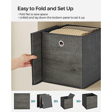 Foldable Storage Organizer Boxes, Storage Cubes, Set Of 6 Clothes Organizer, Toy Bins