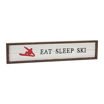 Eat Sleep Ski Sign 23"l