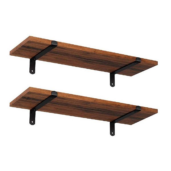 Wall Shelves, Floating Shelves Set of 2, Decorative Shelves, Retro