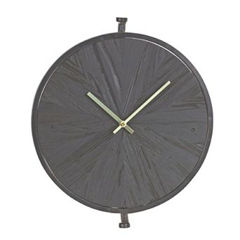 Modern Wood Wall Clock With Suspended Stand 16.25"d