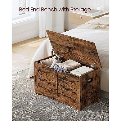 Storage Trunk, Storage Chest With Safety Hinges, Storage Bench, Modern Style