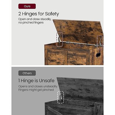 Storage Trunk, Storage Chest With Safety Hinges, Storage Bench, Modern Style