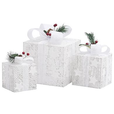 Decorative Christmas Gift Boxes, Durable Fabric & Stackable Design, Suitable For Indoor And Outdoor