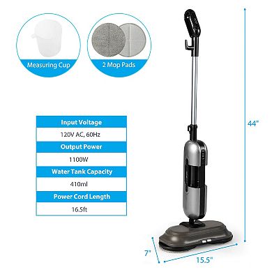 1100w Handheld Detachable Steam Mop With Led Headlights
