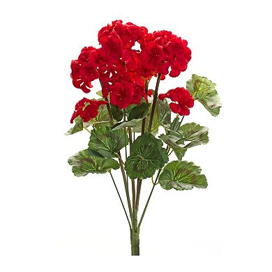 Melrose International Red Geranium Floral Bush (Set of 2) main image 1