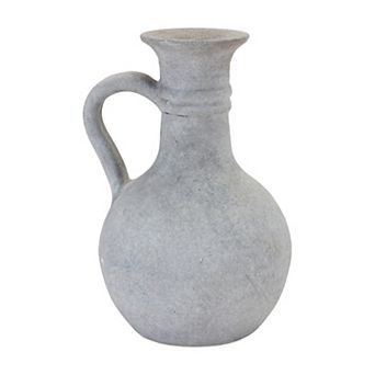 Grey Pitcher Vase 9"h