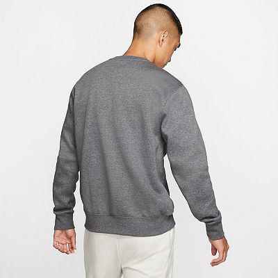 スウェット・トレーナー Nike Nike Club fleece Men's L/S crew neck sweatshirt 4FT231 Nike - Men's Club Fleece Sleeve Swoosh Pullover Crew