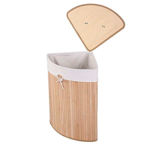 Corner Wicker Hamper Laundry Basket