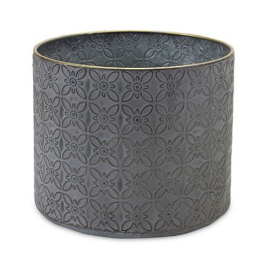 Ornate Geometric Metal Planter (Set Of 4)