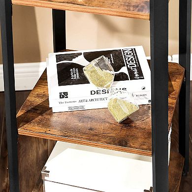 Industrial Coat Rack, Coat Stand With 3 Shelves, Hall Trees Free Standing