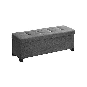 Storage Ottoman Bench, Bedroom Bench With Storage, Foot Stool With Feet