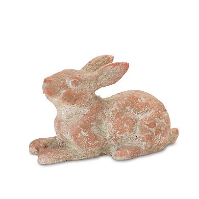 Distressed Garden Rabbit Statue (set of 2)