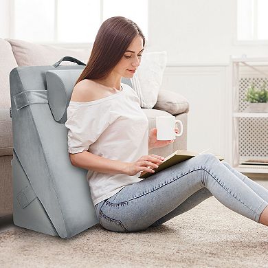 Adjustable Memory Foam Incline Pillow With Head Support For Sleeping Reading