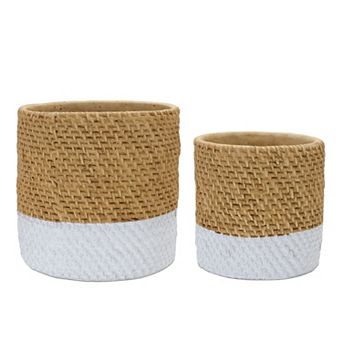 Woven Stone Planter (set of 2)