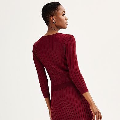 Women's Rachel Roy Ribbed Sleeve Sweater