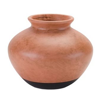 Two Tone Ceramic Vase 9"d
