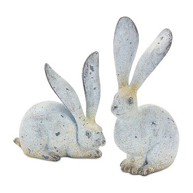 Weathered Stone Rabbit Statue (set of 4)