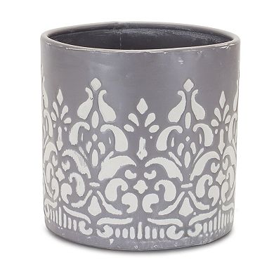 Ornate Metal Planter (set of 2)