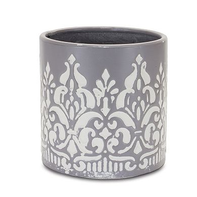 Ornate Metal Planter (set of 2)