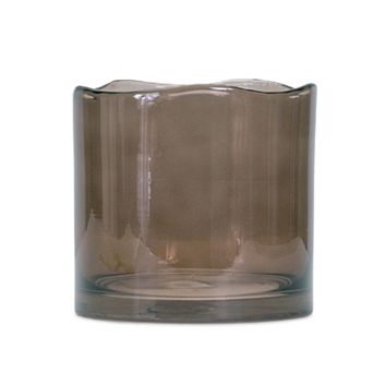 Decorative Wavy Glass Vase 6"h