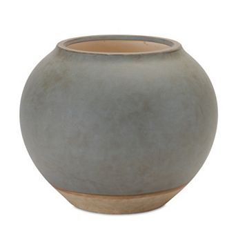 Two Tone Ceramic Vase 8.5"d