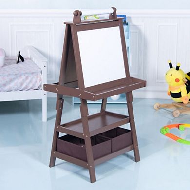 Kids Standing Art Easel With 2 Storage Boxes