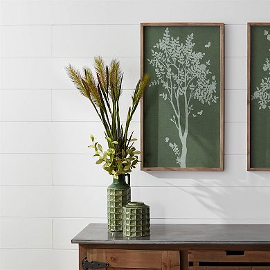 Sage Green Terra Cotta Vase 6.75"h