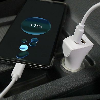 Gems 30W USB-A and USB-C Dual Port Car Charger